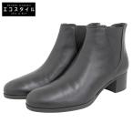 美品 ANTEPRIMA アンテプリマ レザー サイドゴアブーツ シューズ レディース 黒 ブラック 23cm 1821