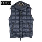 ショッピングデュベティカ 美品/国内正規 DUVETICA デュベティカ フード付 ダウン ベスト 40 ネイビー レディース