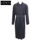 GIORGIO ARMANI ジョルジオアルマーニ ネイビー コットン ステンカラーコート ネイビー 48 コート コットン メンズ 中古
