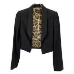 DOLCE&GABBANA ドルチェアンドガッバーナ ブラック F25JTT FUCB3 裏地 レオパード ジャケット ブラック 36 ジャケット ウール レディース 中古