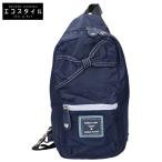 美品/  mezzo piano メゾピアノ リボンモチーフ ナイロン ボディバッグ ネイビー