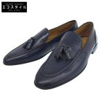 新品同様 a.testoni ア テストーニ タッセル ローファー シューズ メンズ インディゴ 8 MS47693