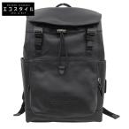 ショッピングデイパック 美品 COACH コーチ レザー リーグ フラップ バックパック リュック・デイパック メンズ ブラック C2284