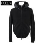 美品   MONCLER モンクレール MAGLIONE TRICOT CARDIGAN ニット切替 ダウン ジャケット L ブラック メンズ