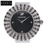 SWAROVSKI スワロフスキー 黒文字盤 Crystal Rose クリスタル 腕時計 レディース