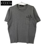 LOUIS VUITTON ルイヴィトン H4JR09CMS グレー ダミエポケット Tシャツ グレー S トップス コットン メンズ 中古
