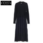 ADORE アドーア ブラック　ティアードニットドッキングワンピース ブラック 38 ワンピース レーヨン レディース 中古