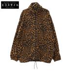 BALENCIAGA バレンシアガ 532673 18年 レオパード オーバーサイズ ジャケット ブラック×ブラウン M ジャケット ポリエステル メンズ 中古