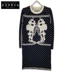 HERMES エルメス BRIDES de GALA カシミヤシルク混ニットワンピース ブラック/ホワイト 36 ワンピース カシミア レディース 中古