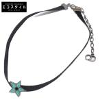 Christian Dior Christian Dior Star короткое колье ( шея украшение ) античный серебряный цвет / голубой / черный женский 