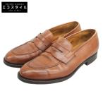 Crockett＆Jones クロケット＆ジョーンズ EATON レザー コインローファー シューズ メンズ ブラウン 6 1/2E