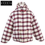  прекрасный товар внутренний стандартный GUCCI Gucci 663281 проверка твид с хлопком блузон жакет 40 белый женский 