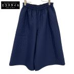 ショッピンググッチ GUCCI グッチ ネイビー キルティング ワイドパンツ ネイビー 42 ボトムス ポリエステル レディース 中古