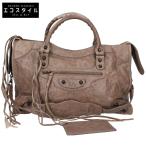 ショッピングバレンシアガ BALENCIAGA バレンシアガ 115748 ザ シティ 2way エディターズバッグ グレージュ ハンドバッグ ラムスキン レディース 中古
