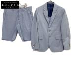 PRADA プラダ ブルー SD020 ストライプ セットアップ ブルー 46-44 スーツ セットアップ コットン メンズ 中古