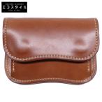 美品 LAST CROPS ラストクロップス タング シェルコードバン コインケース ブラウン メンズ