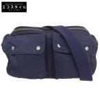 美品 Felisi フェリージ DS＋NK ナイロン×レザー ウエストバッグ メンズ ネイビー 999/1