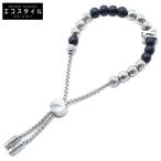 美品 LOUIS VUITTON ルイヴィトン 23年製 M00512 ブレスレット・モノグラム ビーズ シルバー/ブラック メンズ