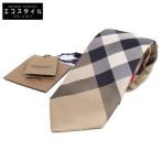 新品同様 BURBERRY バーバリー 8013818 ノバチェック シルク ネクタイ アーカイブベージュ メンズ