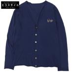 ショッピングスカル lucien pellat-finet ルシアンペラフィネ スカルヘンプ 刺繍 コットン カシミヤ ニット カーディガン トップス メンズ ブルー S