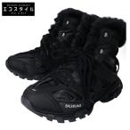 BALENCIAGA バレンシアガ ブラック 668557W3CQ2 Track Hike Fer フェイクファー ショートブーツ シューズ 29 メンズ