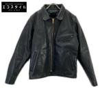 VANSON バンソン 83145A 03 ブラック シングルライダースジャケット USA ブラック 38 ジャケット レザー メンズ 中古