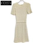 Christian Dior クリスチャンディオール ベージュ 鍵編み ワンピース 1E24630AM538 ベージュ 36 ワンピース コットン レディース 中古
