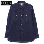 ショッピングウエスタン Wrangler ラングラー インディゴ デニム ウエスタンシャツ トップス メンズ ネイビー 1(M) WS9060