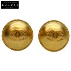 美品 CHANEL シャネル 95P GP ラウンドココマーク イヤリング マット ゴールド アクセサリー レディース