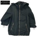 MONCLER モンクレール MONIQUE GIUBBOTTO 金具ロゴフードナイロンジャケット 1 ブラック レディース
