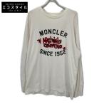 ショッピングmoncler MONCLER モンクレール 23年 T-SHIRTS ロゴ 長袖シャツ L ホワイト メンズ