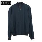 国内正規/  HERMES エルメス ジップアップ ブルゾン/ ジャケット 48 ネイビー メンズ