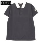 MONCLER モンクレール 410918309850 マグリア 半袖 ロゴワッペン付きポロシャツ ネイビー XL トップス コットン メンズ 中古