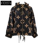 ショッピングルイヴィトン 美品/正規 LOUIS VUITTON ルイヴィトン RW212W FM7 FLOW23 ミックスモノグラム ナイロン フーテッドジャケット 34 レディース
