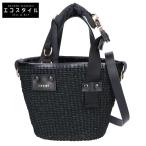 美品/  sacai サカイ マルシェ ハイブリッド 2WAYショルダー かごバッグ/ トートバッグ ブラック レディース