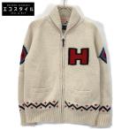 HYSTERIC GLAMOUR ヒステリックグラマー 02193ND03 ×GRANTED MISS HYSTERIC編込 カウチン カーディガン オフホワイト トップス ウール レディース 中古