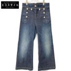GUCCI グッチ インディゴ 371534 ワイド デニムパンツ インディゴ 36 ボトムス デニム レディース 中古