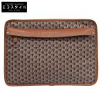  прекрасный товар Felisi Felisi M05 монограмма клатч мужской серый × Brown 