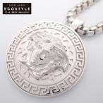 Versace ヴェルサーチ メドゥーサメダルトップ ネックレス シルバー メンズ