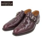 美品 Crockett＆Jones クロケット＆ジョーンズ モンクトン シングルモンクストラップシューズ メンズ ブラウン サイズ 7 1/2