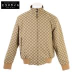 ショッピングgucci 美品/国内正規 GUCCI グッチ 717009 GG柄 リバーシブル ジップアップ ブルゾン/ ジャケット 44 ベージュ メンズ