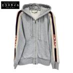 ショッピングgucci GUCCI グッチ グレー 497250 テクニカルロゴジップアップパーカー グレー S ジャケット コットン メンズ 中古