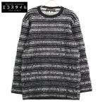 COMMEdesGARCONS HOMME PLUS コムデギャルソンオムプリュス 22AW 黒 ポリモヘヤナイロンウール ニット ブラック ホワイト L トップス ポリエステル メンズ 中古