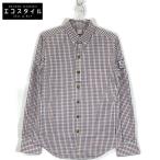 MONCLER モンクレール 【GAMME BLUE】ホワイト チェック ボタンダウン CAMICIA シャツ ホワイト×レッド×ネイビー O トップス コットン メンズ 中古