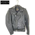 SCHOTT ショット 613UST ブラック ワンスター ライダースジャケット LONG ブラック 34 ジャケット レザー メンズ 中古