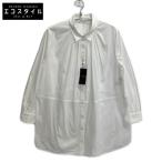 MACKINTOSH LONDON マッキントッシュロンドン 24年製 ホワイト コットンナイロン ギャザーシャツ ホワイト 46 トップス コットン レディース 中古
