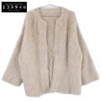 美品/22年製 MUSE ミューズ 22-080-500-4300-3-0 モヘアｘナイロン オーバーサイズ カーディガン F ベージュ レディース