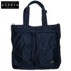 美品 PORTER ポーター 622-76673 TANKER 2WAY TOTE BAG タンカー 2WAY トートバッグ アイアンブルー メンズ
