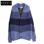 ETRO エトロ ネイビー 裏地総柄 カシミヤ100 ショールカラーカーディガン ネイビー/ブルー XXL カーディガン カシミア メンズ 中古