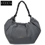 美品/ MARNI マルニ SCMP0069Y1 ツイル ハンドバッグ グレー レディース